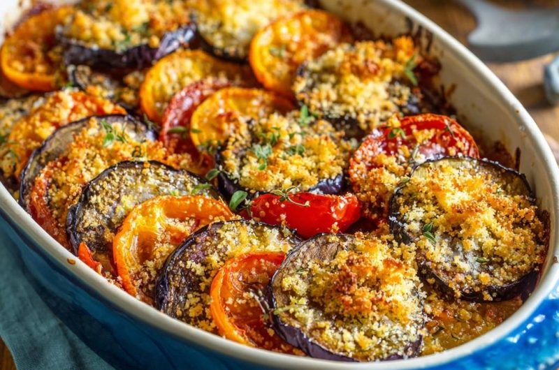 Auberginen-Tomaten-Gratin