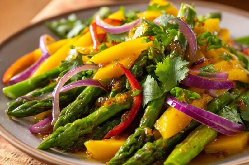 Mango-Spargel-Wok