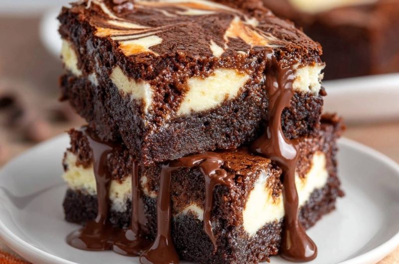 Marmorierte Cheesecake Brownies