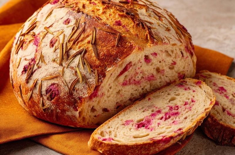 Rote-Bete-Rosmarin-Brot