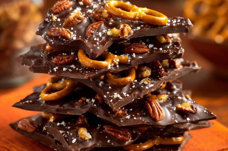 Schokoladen-Brezel-Bark