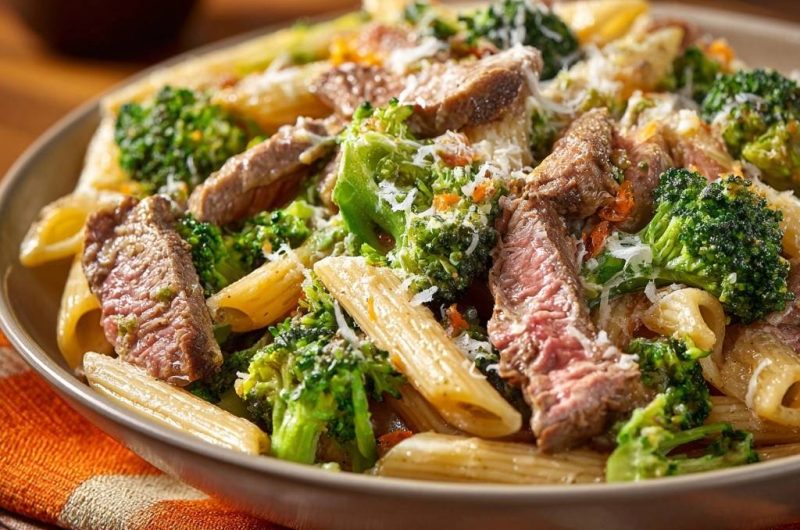 Penne Rinderstreifen Brokkoli
