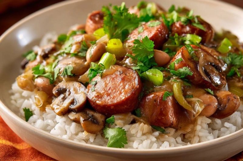 Wurst-Pilz-Pfanne