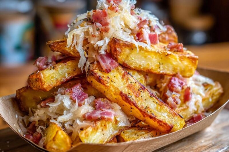 Sauerkraut-Speck-Fritten