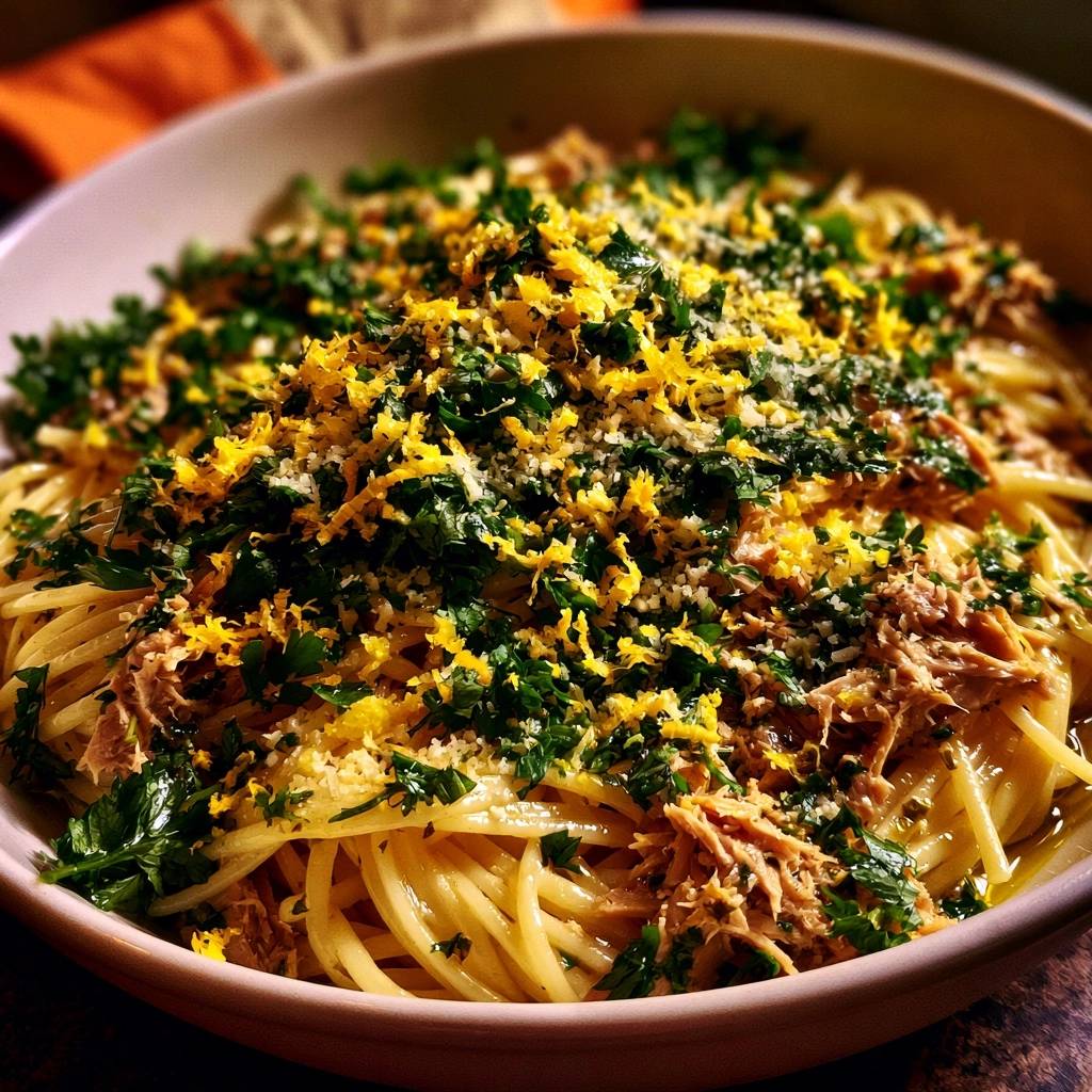 Zitronen-Thunfisch-Linguine