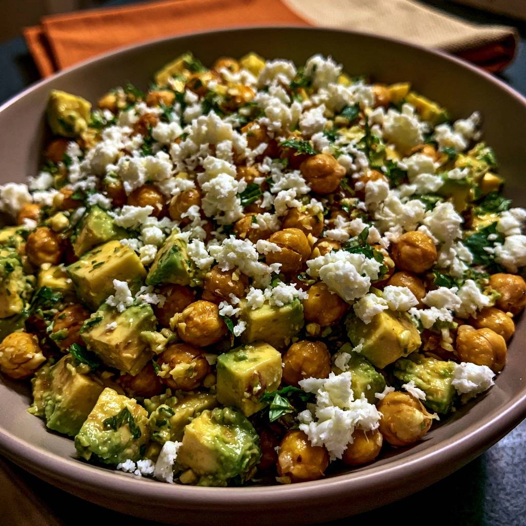 Mediterraner Kichererbsen-Avocado-Salat