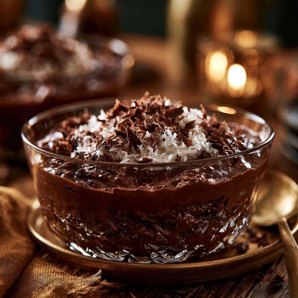Cremiges Schokoladen-Mousse mit Kokos