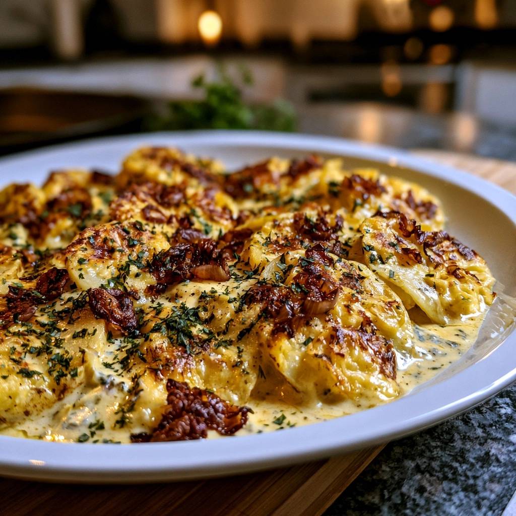 Goldbraunes Kartoffelgratin