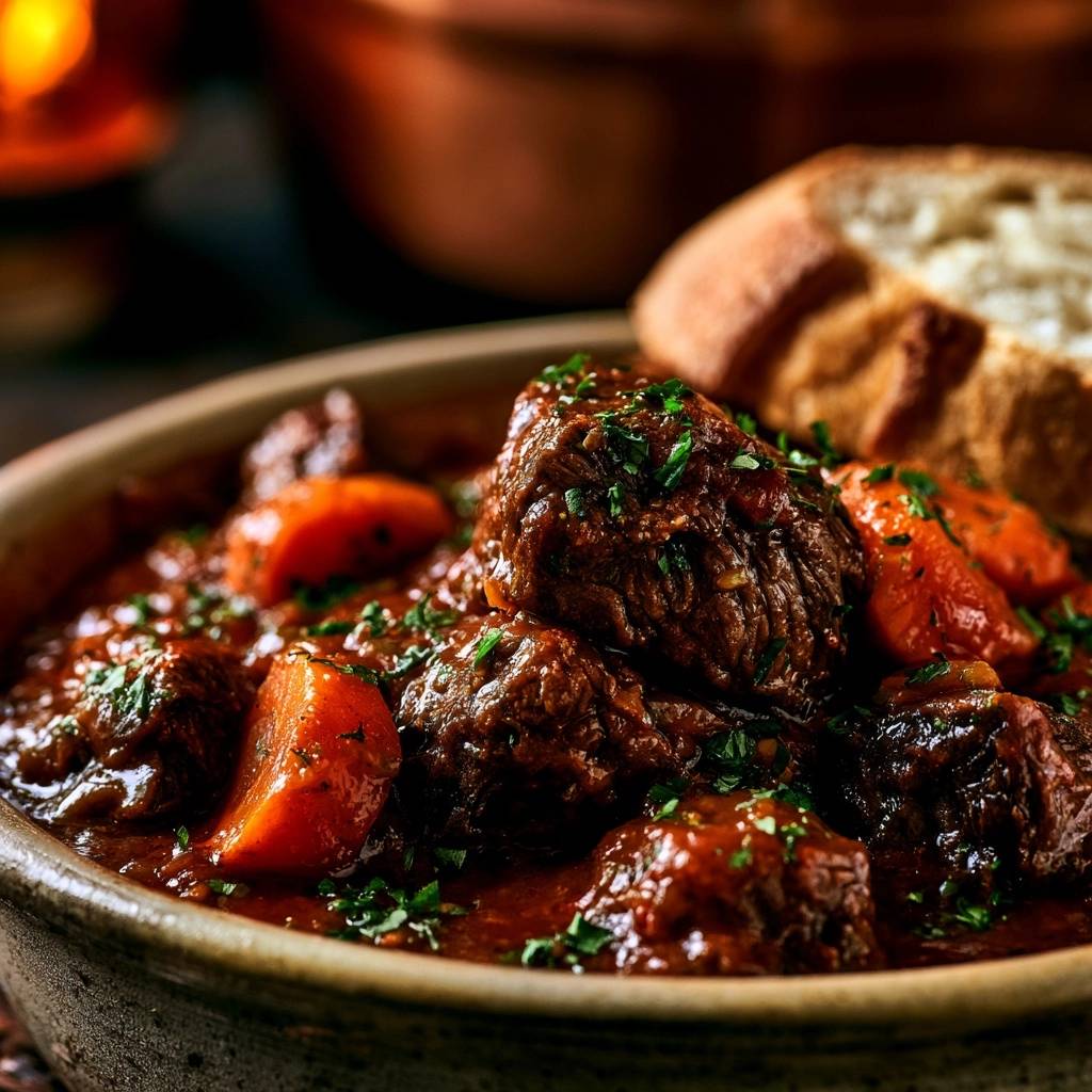 Zartes Rindergulasch mit Karotten