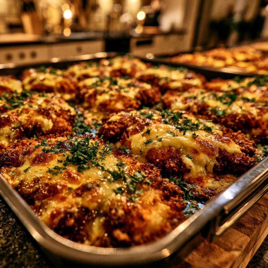 Knuspriges Ofen-Hähnchen mit Käsekruste