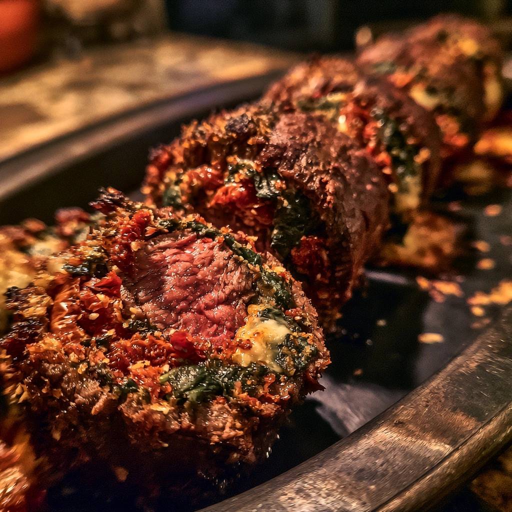 Mediterrane Rinder-Pinwheels vom Grill