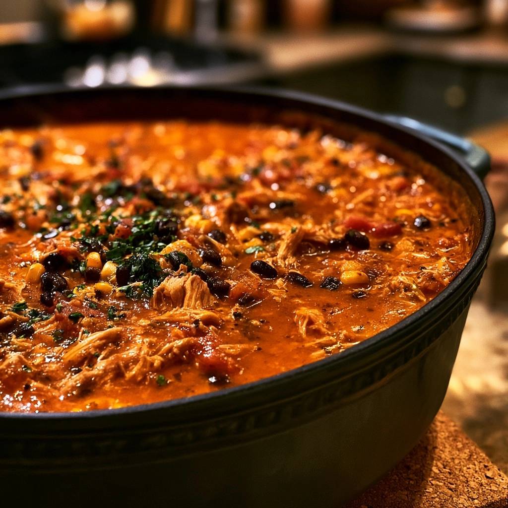 Herzhafter Hähnchen-Chili-Eintopf