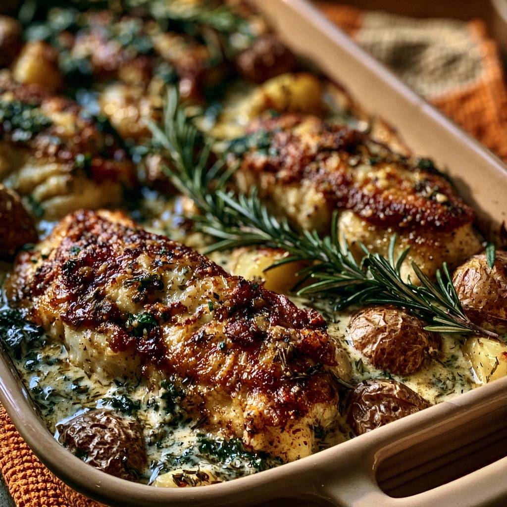 Mediterranes Rosmarin-Hähnchen aus dem Ofen