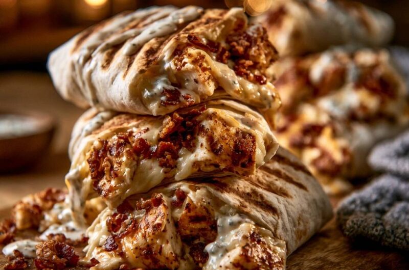 Gegrillte Chicken Bacon Wraps