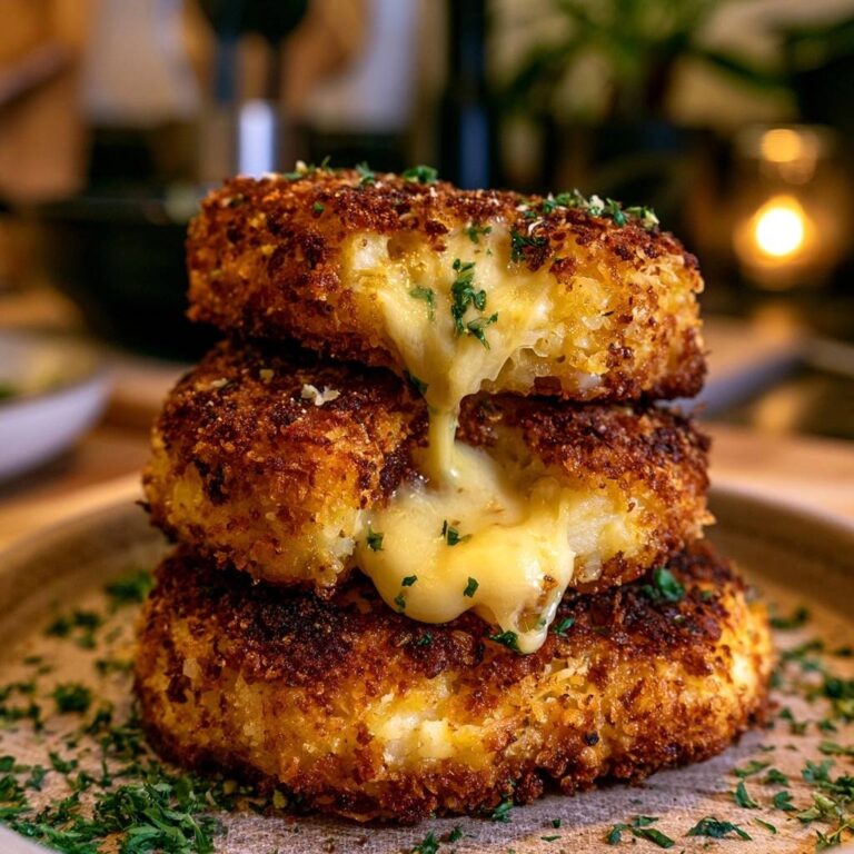 Goldbraune Käse-Kartoffel-Puffer: Außen kross, innen flüssig