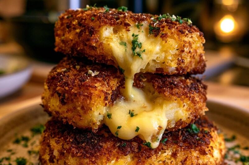 Goldbraune Käse-Kartoffel-Puffer