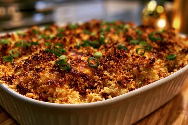 Goldbrauner Hähnchen-Auflauf mit Knusperkruste