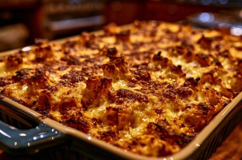 Goldbrauner Rigatoni-Auflauf