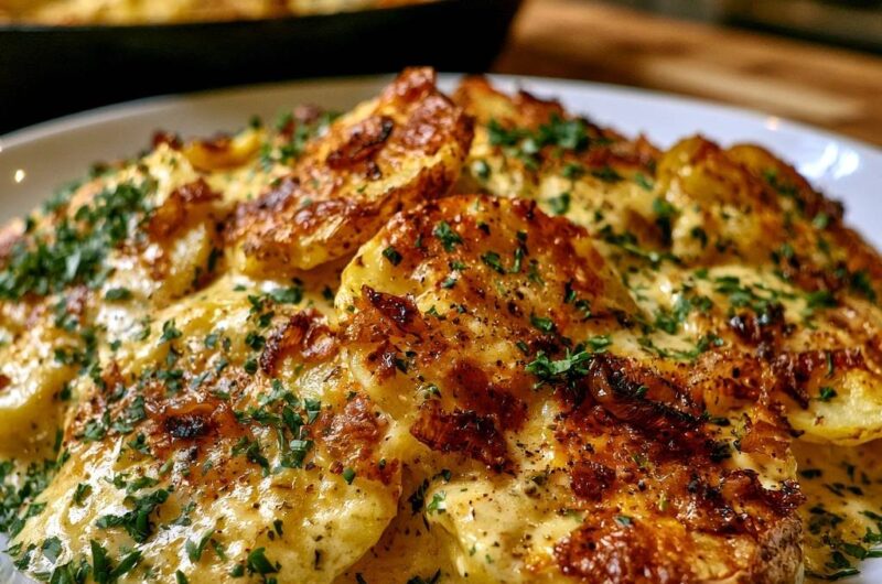 Goldbraunes Kartoffelgratin