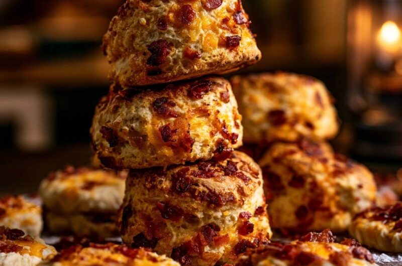 Herzhafte Cheddar-Bacon-Scones