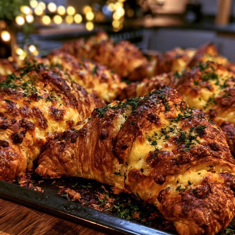 Herzhafte Käse-Knoblauch-Croissants: Außen knusprig, innen zart
