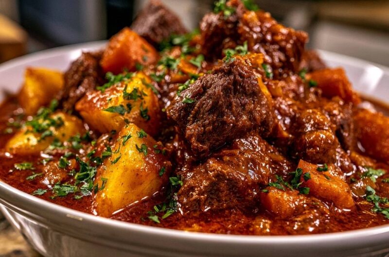 Herzhaftes Rindergulasch mit Kartoffeln