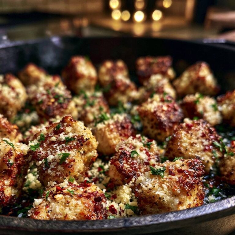 Knusprige Knoblauch-Parmesan-Hähnchenbissen: Das beste Rezept