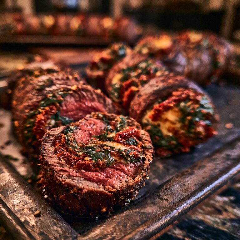 Mediterrane Rinder-Pinwheels vom Grill: Zart & Würzig