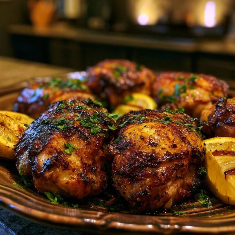 Mediterrane Zitronen-Hähnchenschenkel mit knuspriger Haut