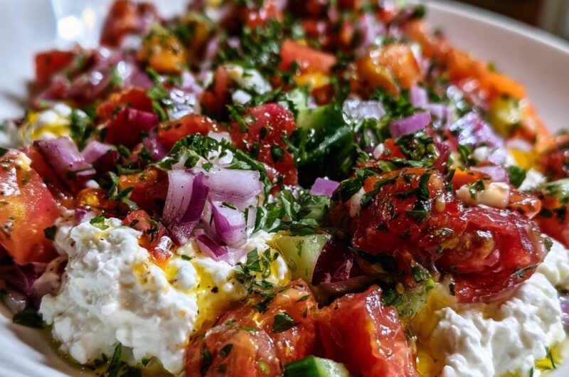 Mediterraner Tomaten-Feta-Salat