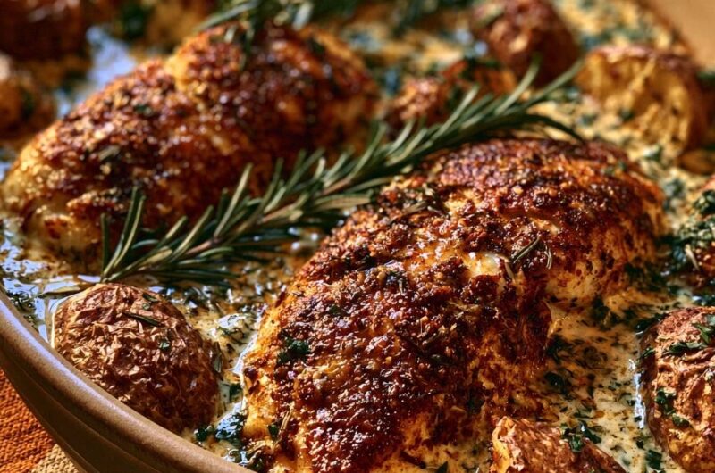 Mediterranes Rosmarin-Hähnchen aus dem Ofen