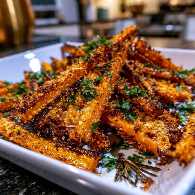 Parmesan-Knoblauch-Karottenpommes: Knusprig & Würzig