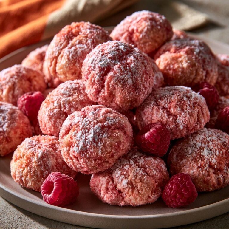Saftige Himbeer-Crinkle-Cookies: Fruchtig & weich