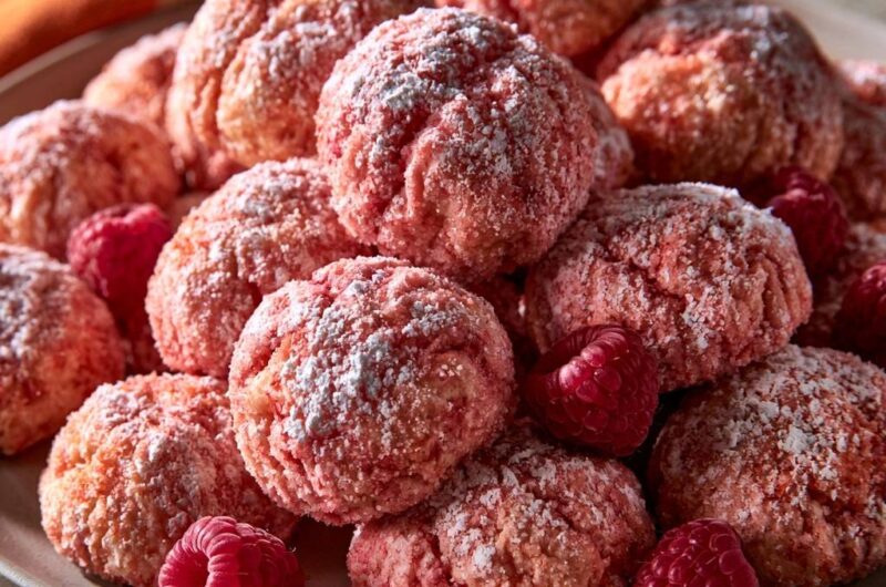 Saftige Himbeer-Crinkle-Cookies