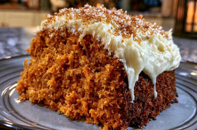 Saftiger Karottenkuchen mit Frischkäse-Frosting